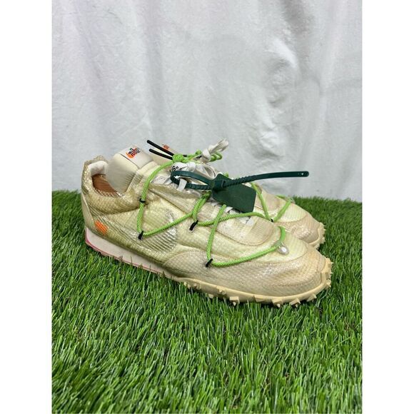 Nike x Off-White‎ Waffle Racer Electric Green Womens Size 14 Sneakers CD8180-100 main image 8